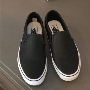 Vans black perforated sneakers